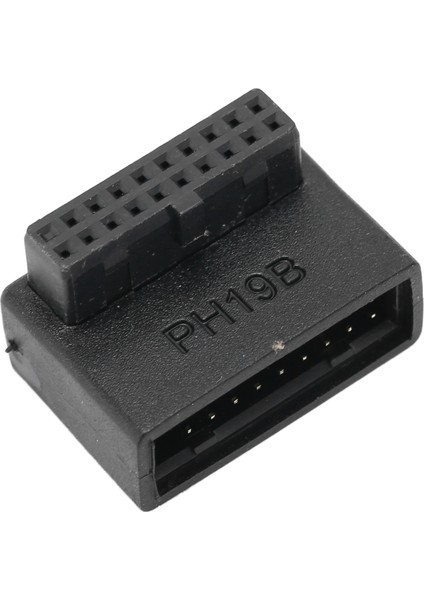 USB Ön Panel Adaptörü Ön Panel Soketi 90° Dirsek Usb3.0 19PIN - 20PIN Başlık Adaptörü Pc Anakart Tipi B (Yurt Dışından)