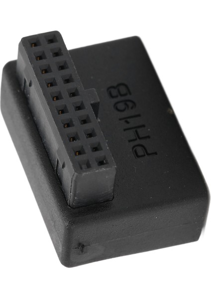 USB Ön Panel Adaptörü Ön Panel Soketi 90° Dirsek Usb3.0 19PIN - 20PIN Başlık Adaptörü Pc Anakart Tipi B (Yurt Dışından)
