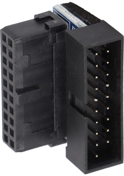 Anakart Direksiyon Konnektörü Çok Katmanlı Devre Kartı Usb3.0 90° Döndürme Dirseği 19P/20P Dikey Pin Adaptörü (Yurt Dışından)