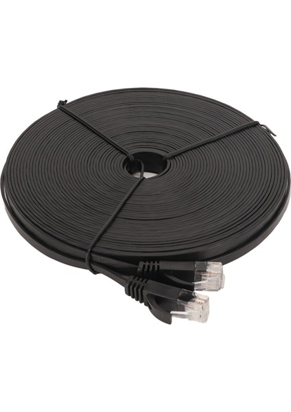 Gigabit Ağ Kablosu 66FT Uzunluk 1000MBPS RJ45 Port Cat6 Ağ Kablosu Ethernet Kablosu Yönlendiriciler Dizüstü Bilgisayarlar Için Siyah (Yurt Dışından)