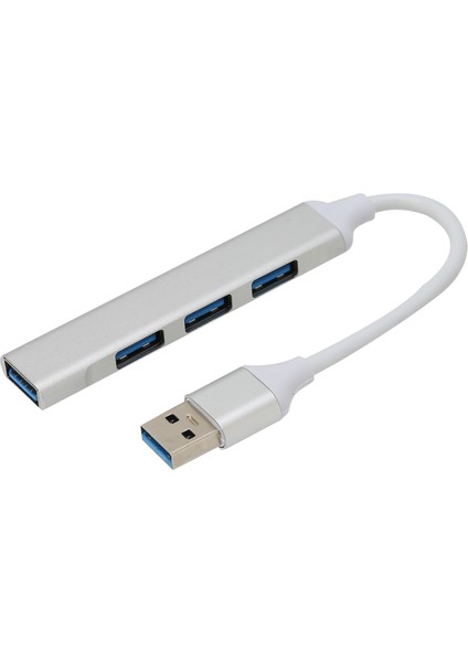 USB Hub Mini Taşınabilir Alüminyum Alaşımlı 4 Port USB 3.0 Genişletme Hub'ı Flash Sürücüler Mobil Sabit Sürücüler Için (Yurt Dışından)