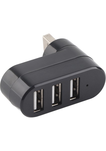 USB Splitter Mini Taşınabilir Sıralı USB 2.0 Yerleştirme Istasyonu 3 Portlu Splitter 180° Dönebilen Genişleme Hub'ı (Yurt Dışından)