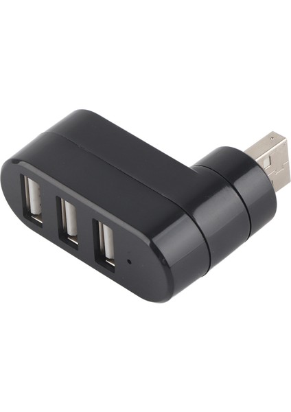 USB Splitter Mini Taşınabilir Sıralı USB 2.0 Yerleştirme Istasyonu 3 Portlu Splitter 180° Dönebilen Genişleme Hub'ı (Yurt Dışından)