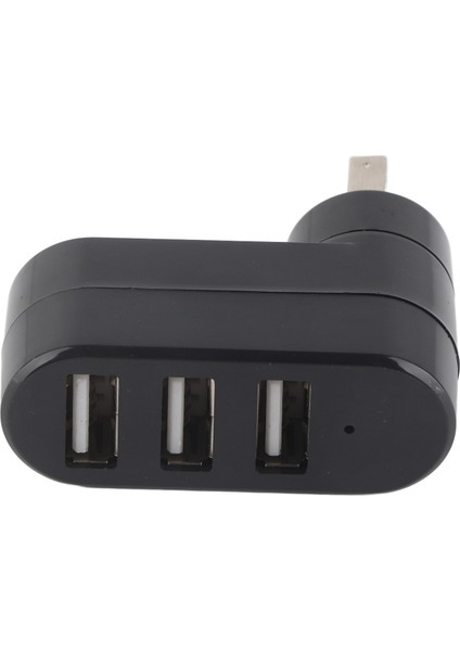 USB Splitter Mini Taşınabilir Sıralı USB 2.0 Yerleştirme Istasyonu 3 Portlu Splitter 180° Dönebilen Genişleme Hub'ı (Yurt Dışından)
