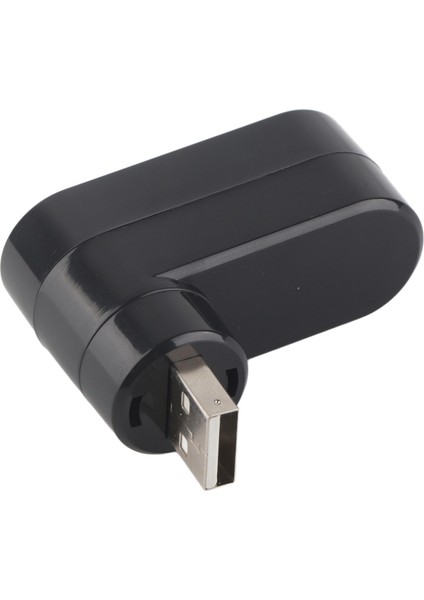 USB Splitter Mini Taşınabilir Sıralı USB 2.0 Yerleştirme Istasyonu 3 Portlu Splitter 180° Dönebilen Genişleme Hub'ı (Yurt Dışından)