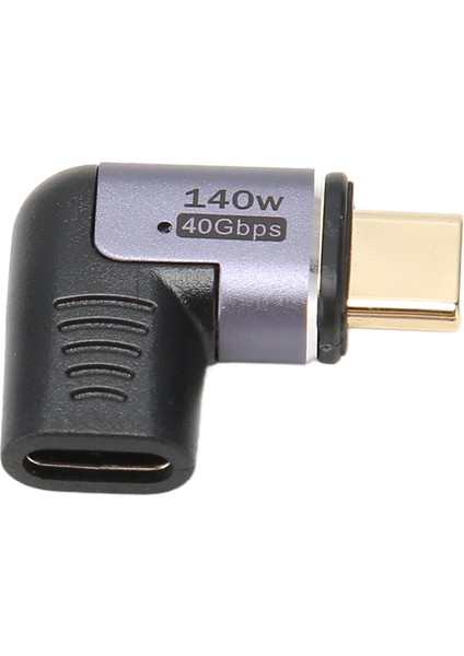 USB C Manyetik Adaptör 140W 40GBPS Dik Açı 8k 60Hz Destekli 90 Derece Tip C Adaptörü Tablet Dizüstü Telefon Için (Yurt Dışından)