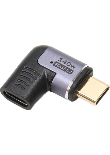 USB C Manyetik Adaptör 140W 40GBPS Dik Açı 8k 60Hz Destekli 90 Derece Tip C Adaptörü Tablet Dizüstü Telefon Için (Yurt Dışından)