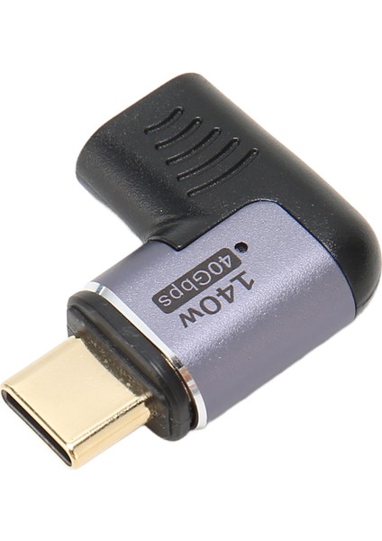 USB C Manyetik Adaptör 140W 40GBPS Dik Açı 8k 60Hz Destekli 90 Derece Tip C Adaptörü Tablet Dizüstü Telefon Için (Yurt Dışından)
