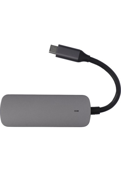 USB C Hub 4'ü 1 Arada Gri Metal Kasa 4K Hd Pd Hızlı Şarj Yaygın Uyumlu USB C Ayırıcı Dizüstü Bilgisayar Masaüstü Telefon Gri (Yurt Dışından)