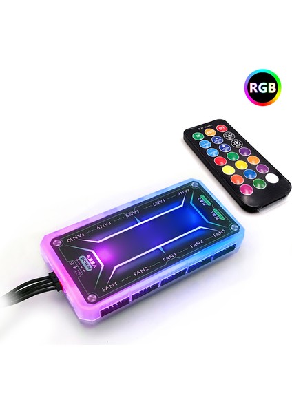 Rgb Kasa Fanı Anakart Kontrolcüsü Güçlü Penetrasyon Müzik Algılama Ritim Abs Rgb Anakart Kontrolcüsü (Yurt Dışından)