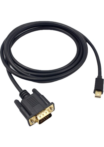 1.8m Mıni Displayport - VGA Kablo Adaptörü 1080P Dp - VGA Adaptörü Hdtv Ekran MacBook Air Pro ile Uyumlu (Yurt Dışından)