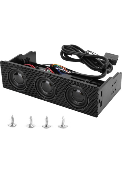 Pc Ön Panel Hoparlör Stereo Surround Bilgisayar Kasası Dahili Mikrofon Hoparlör 5.25IN STW9005 (Yurt Dışından)