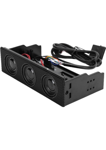 Pc Ön Panel Hoparlör Stereo Surround Bilgisayar Kasası Dahili Mikrofon Hoparlör 5.25IN STW9005 (Yurt Dışından)