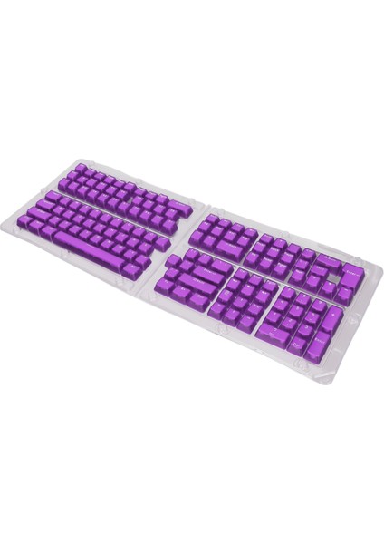 132 Tuşlu Klavye Tuş Başlıkları Abs Oem Yükseklik Üst Kalıplama Enjeksiyon Kalıplama Ergonomik Tasarım Dıy Klavye Tuş Başlıkları Şeffaf Mor Beyaz Harfler (Yurt Dışından) modelleri
