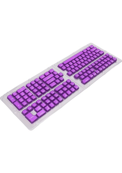 132 Tuşlu Klavye Tuş Başlıkları Abs Oem Yükseklik Üst Kalıplama Enjeksiyon Kalıplama Ergonomik Tasarım Dıy Klavye Tuş Başlıkları Şeffaf Mor Beyaz Harfler (Yurt Dışından) fırsatları
