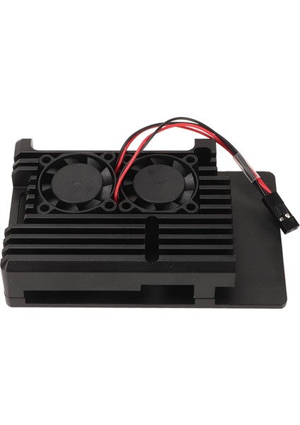 Raspi 4b Soğutucu Alüminyum Alaşımlı Iyi Isı Dağılımı Raspi 4b Soğutma Metal Kasa Çift Fanlı (Yurt Dışından)