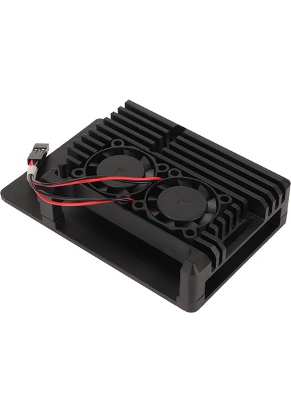 Raspi 4b Soğutucu Alüminyum Alaşımlı Iyi Isı Dağılımı Raspi 4b Soğutma Metal Kasa Çift Fanlı (Yurt Dışından)