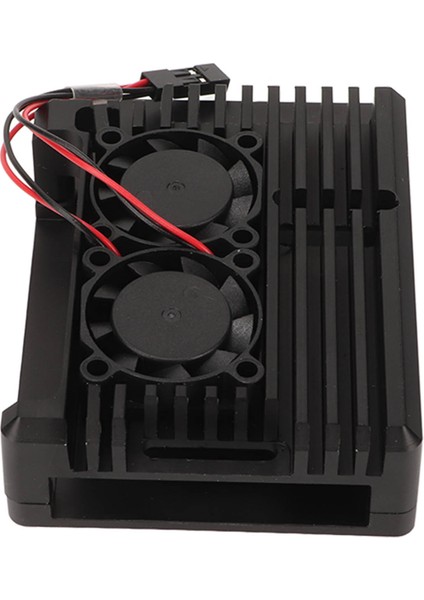 Raspi 4b Soğutucu Alüminyum Alaşımlı Iyi Isı Dağılımı Raspi 4b Soğutma Metal Kasa Çift Fanlı (Yurt Dışından)
