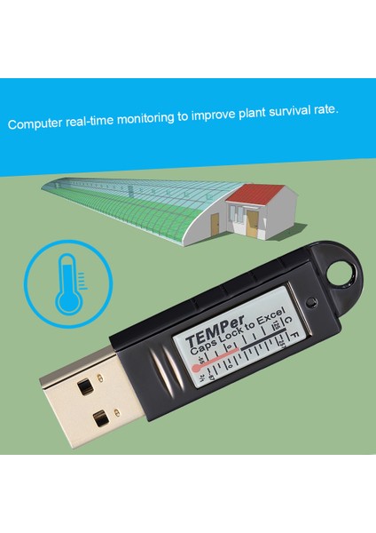 Pcsensor USB Termometre Sıcaklık Sensörü Veri Kaydedici Kaydedici Pc Dizüstü Bilgisayar Gümüş (Yurt Dışından)