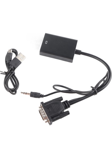 Vga'dan Hd Multimedya Arayüz Dönüştürücü 1080P USB Güç Kaynağı VGA Adaptörü 3,5 mm Ses Kablosu ile Pc Tv Monitör Için (Yurt Dışından)