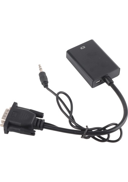 Vga'dan Hd Multimedya Arayüz Dönüştürücü 1080P USB Güç Kaynağı VGA Adaptörü 3,5 mm Ses Kablosu ile Pc Tv Monitör Için (Yurt Dışından)
