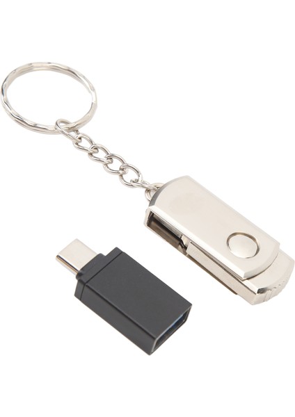 USB Flash Sürücü Hızlı Aktarım Hızı USB 2.0 Sürücü Usb'den Tip C Adaptörüne Dizüstü Bilgisayar Tablet Gümüş 32 GB (Yurt Dışından)