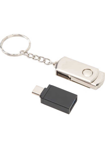 USB Flash Sürücü Hızlı Aktarım Hızı USB 2.0 Sürücü Usb'den Tip C Adaptörüne Dizüstü Bilgisayar Tablet Gümüş 32 GB (Yurt Dışından)