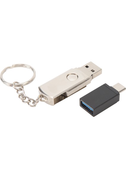 USB Flash Sürücü Hızlı Aktarım Hızı USB 2.0 Sürücü Usb'den Tip C Adaptörüne Dizüstü Bilgisayar Tablet Gümüş 32 GB (Yurt Dışından)