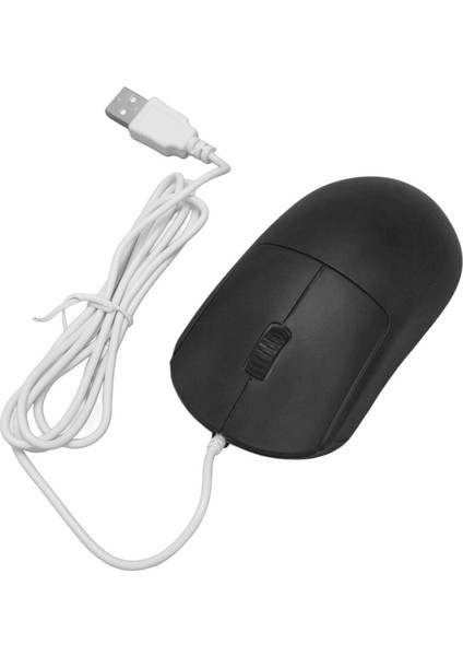 Kablolu Fare Optik 1200DPI USB Portu Ergonomik Tasarım Tak ve Çalıştır Bilgisayar Faresi Dizüstü Bilgisayarlar Masaüstü Bilgisayarlar Için Siyah (Yurt Dışından)