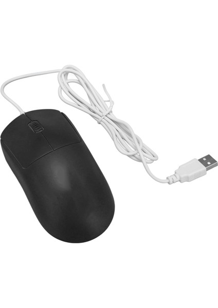 Kablolu Fare Optik 1200DPI USB Portu Ergonomik Tasarım Tak ve Çalıştır Bilgisayar Faresi Dizüstü Bilgisayarlar Masaüstü Bilgisayarlar Için Siyah (Yurt Dışından)