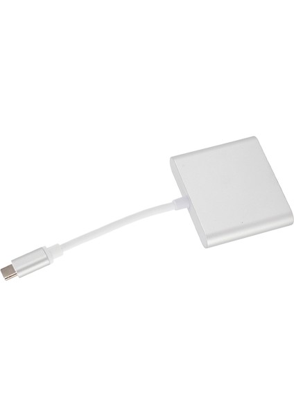 3'ü 1 Arada USB C'den Hd Multimedya Arayüz Adaptörü 4K Görsel Usb3.0 Pd Hızlı Şarj Alüminyum Alaşımlı Yerleştirme Istasyonu Tip C Hub (Yurt Dışından)