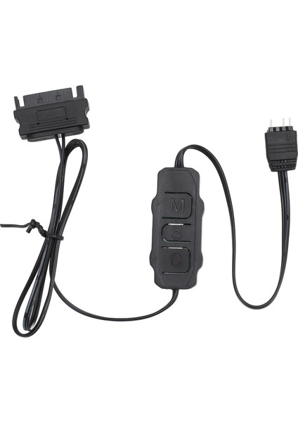 Argb Kontrol Cihazı Profesyonel 5V 3 Pin Sata Güç Kaynağı Argb Işık Şeridi Uzaktan Kumanda Pc Fanlar Soğutucular Dıy Argb Cihazları Siyah (Yurt Dışından)