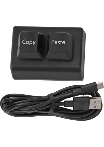 Programlanabilir Tuş Takımı 2 Tuş Kopyala Yapıştır Kırmızı Anahtar USB C Bağlantısı Mini Mekanik Tuş Takımı Oyun Ofis Medya Için (Yurt Dışından)