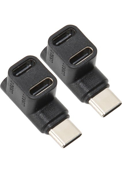 2 Adet 1 Ila 2 USB C 3.1 90 Derece Açı Adaptörü 10 Gbps USB 3.1 Tip C Erkek - Usbc 3.1 USB C2.0 Çift Dişi Dik Açı Konnektörü (Yurt Dışından)