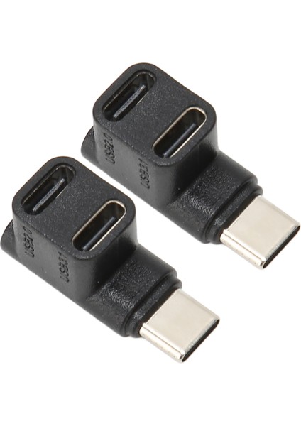 2 Adet 1 Ila 2 USB C 3.1 90 Derece Açı Adaptörü 10 Gbps USB 3.1 Tip C Erkek - Usbc 3.1 USB C2.0 Çift Dişi Dik Açı Konnektörü (Yurt Dışından)