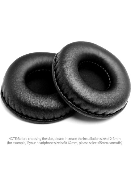 Yedek Kulak Yastıkları Pu Deri Kulak Yastıkları Philips/rapoo/sony/logitech Kulaklık Kulak Yastıkları Için Yedek 60MM Siyah (Yurt Dışından) fırsatları