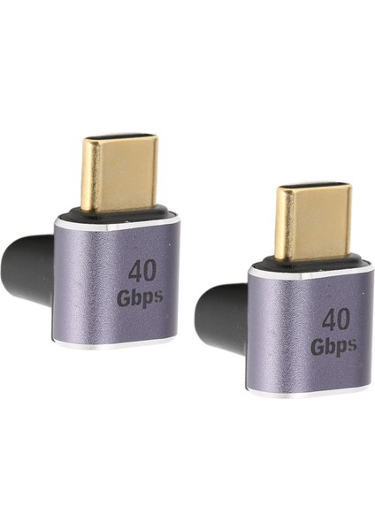 Adet USB C Erkek - Dişi Adaptör Dik Açı 90 Derece Pd 100W 40GBPS 8K60Hz Hd Tip C Erkek - Dişi Adaptör (Yurt Dışından)