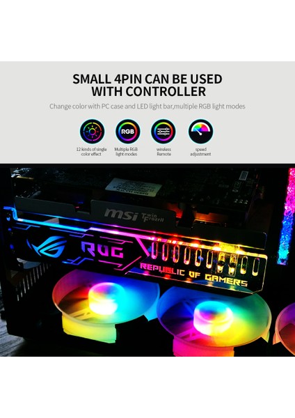 RGB25 Rgb Grafik Kartı Standı Rgb Işık Efektli Grafik Kartı Desteği 5V 4pin Güç Kaynağı Grafik Kartı Tutucu (Yurt Dışından)