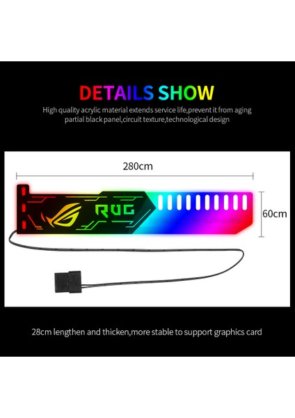 RGB25 Rgb Grafik Kartı Standı Rgb Işık Efektli Grafik Kartı Desteği 5V 4pin Güç Kaynağı Grafik Kartı Tutucu (Yurt Dışından) modelleri