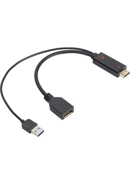 Hd Multimedya Arayüzü Displayport Kablo Adaptörü USB Güç 3840X2160 60Hz 9.8in Uzunluk Video Adaptör Kablosu (Yurt Dışından)