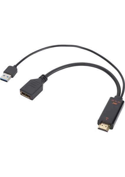 Hd Multimedya Arayüzü Displayport Kablo Adaptörü USB Güç 3840X2160 60Hz 9.8in Uzunluk Video Adaptör Kablosu (Yurt Dışından)