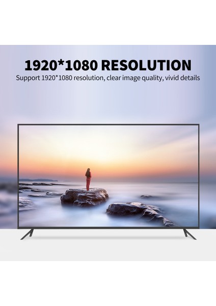 Hd Erkek - VGA Dişi Adaptör 3.5mm Ses Portu Destekli 1920*1080 Çözünürlük Bağımsız Ses Çıkışı Küçük Boy Siyah (Yurt Dışından) modelleri