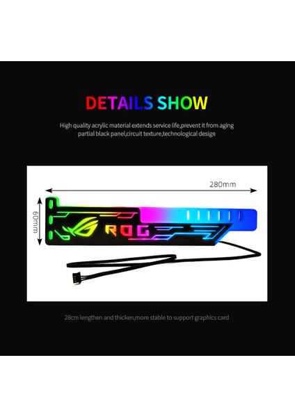RGB25 Rgb Grafik Kartı Standı Rgb Işık Efektli Grafik Kartı Desteği 5V 4pin Güç Kaynağı Grafik Kartı Tutucu (Yurt Dışından) indirimleri