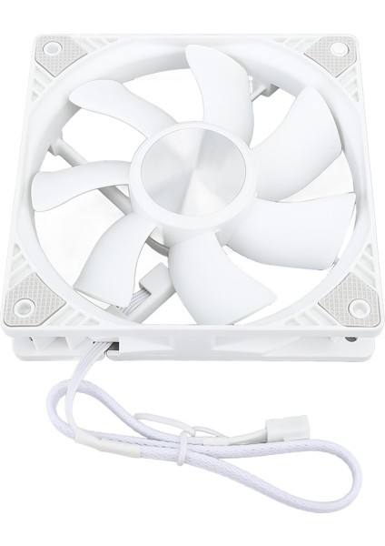 Pc Kasa Fanı 120MM Pwm Akıllı Kontrol Mfdb Rulmanlı Kasa Soğutma Fanı 4 Pin Uzatma Kablosu 12V Beyaz (Yurt Dışından) fiyatları