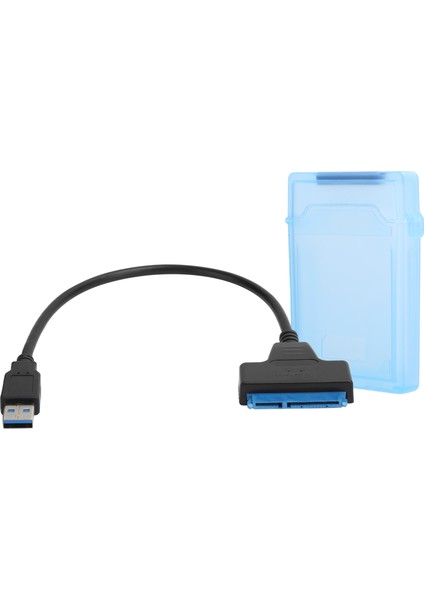 Sabit Disk Adaptör Kablosu 2.5in Sata Usb3.0 Hdd/ssd Dönüşüm Kablosu Korumalı Boxblue (Yurt Dışından)