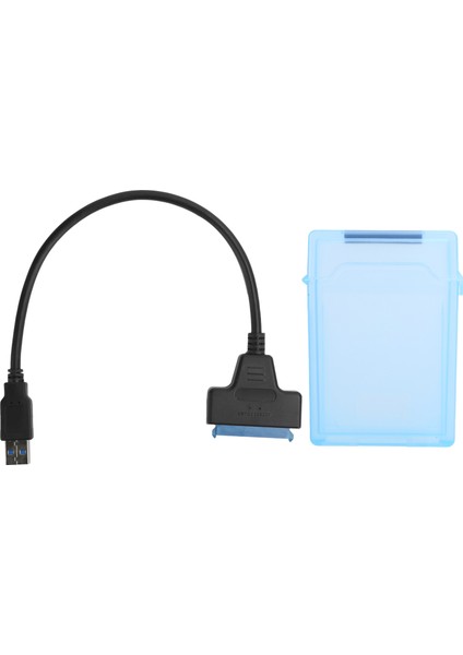 Sabit Disk Adaptör Kablosu 2.5in Sata Usb3.0 Hdd/ssd Dönüşüm Kablosu Korumalı Boxblue (Yurt Dışından)