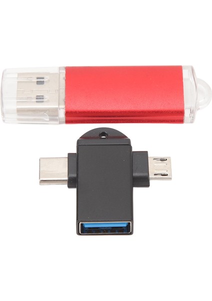 USB Bellek Depolama Çubuğu Kompakt Taşınabilir USB Flash Sürücü Usb'den Tip C'ye ve Micro USB Adaptörüne Windows 98 Için Os x 9 Kırmızı 32GB (Yurt Dışından) fiyatları