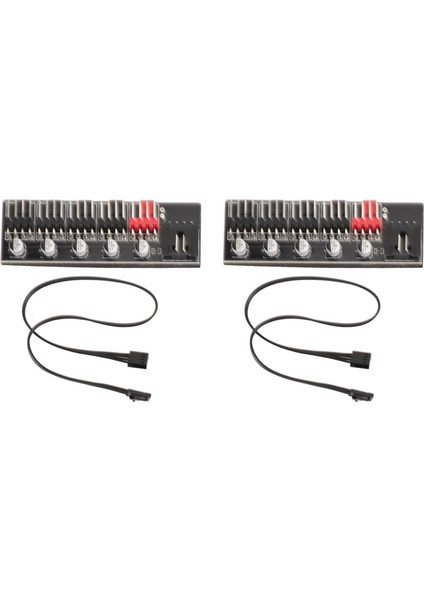 2 Adet Pwm Fan Hub 12V 4 Pin 5 Yollu Yerden Tasarruf Sağlayan Cpu Soğutma Hub Kontrol Cihazı 3 Pin ve 4 Pin Kablo ile Pc Anakart Için (Yurt Dışından)