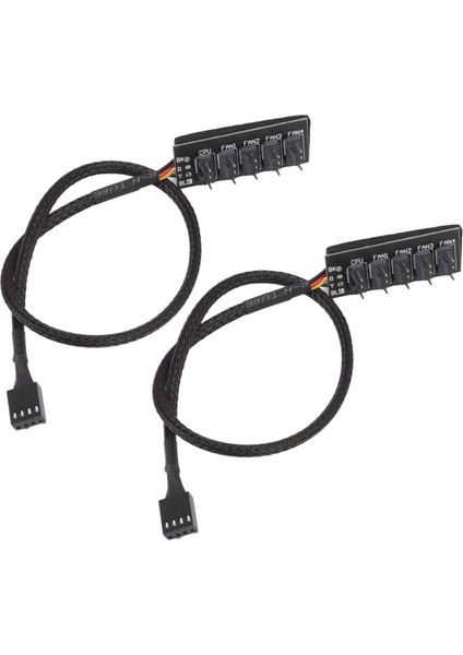 2 Adet Pwm Fan Hub Ayırıcı 4 Pin Siyah 1 Ila 5 Yollu Kendinden Yapışkanlı Fan Uzatma Ayırıcı 3 Pin 4 Pin Konnektörler Için (Yurt Dışından)