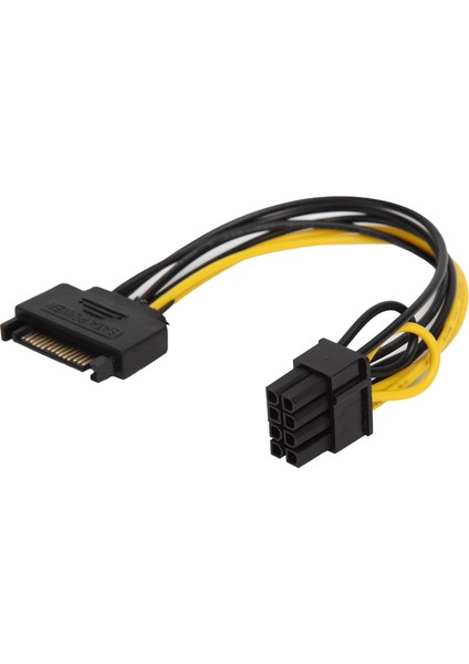 5 Adet 8pin'den 15PIN'E Adaptör Sata Konnektör Uzatma Kablosu Grafik Sabit Disk Güç Kaynağı (Yurt Dışından)